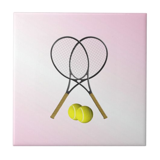 Tennis Pink Sports Fliese (Vorderseite)