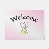 Tennis Pink Sports Fußmatte (Vorderseite)