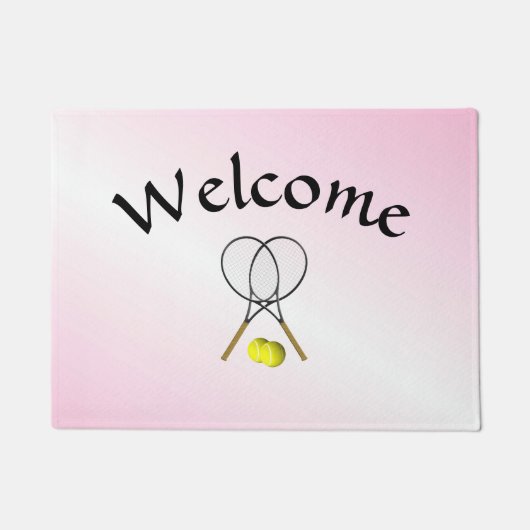 Tennis Pink Sports Fußmatte (Vorderseite)