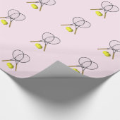 Tennis Pink Sports Geschenkpapier (Ecke)