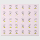 Tennis Pink Sports Geschenkpapier (Flach)