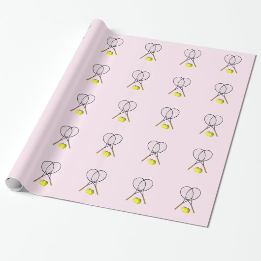 Tennis Pink Sports Geschenkpapier (Ungerollt)