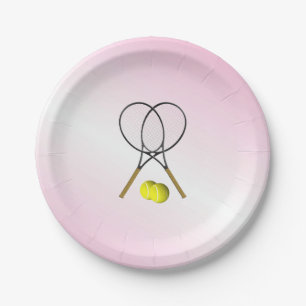 Tennis Pink Sports Pappteller