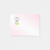 Tennis Pink Sports Post-it Klebezettel (Vorderseite)