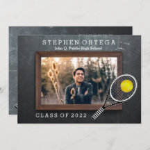 Tennis Player Chalkboard Foto Abschluss