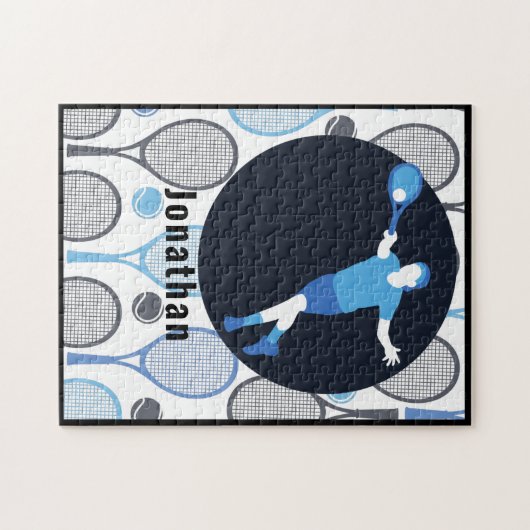 Tennis Player Coach Personalisiert Ihren Namen Spo Puzzle (Horizontal)