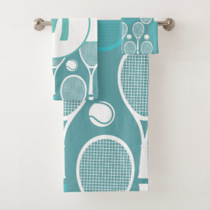 Tennis Player Coach Personalisiertes Geschenk Mono Badhandtuch Set
