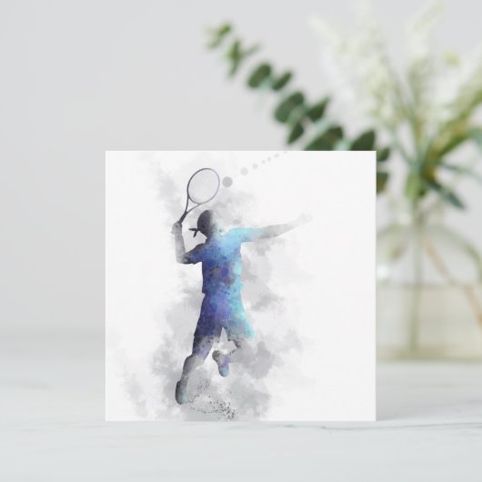 TENNIS PLAYER - Einladung (Stehend Vorderseite)