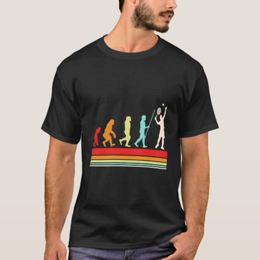 Tennis Player Evolution Farbe S T-Shirt (Vorderseite)