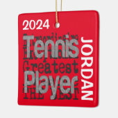 Tennis Player Extraordinaire CUSTOM Keramikornament (Links)