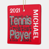 Tennis Player Extraordinaire CUSTOM Keramikornament (Links)