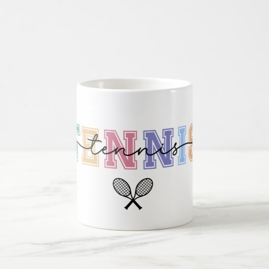 Tennis Player farbenfroh Kaffeetasse (Mittel)