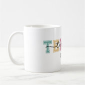 Tennis Player farbenfroh Kaffeetasse (Links)