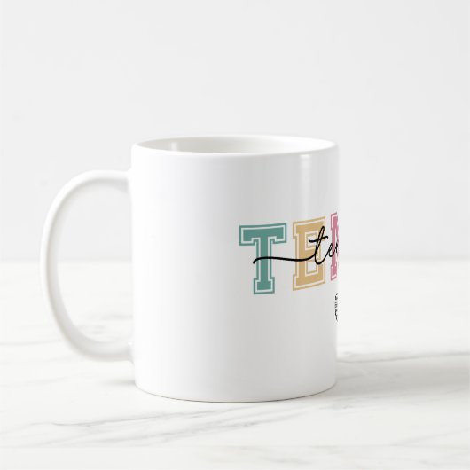 Tennis Player farbenfroh Kaffeetasse (Links)