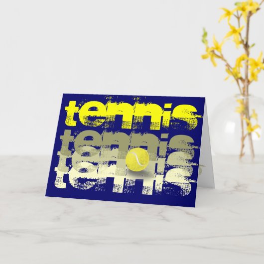 Tennis Player Geburtstag Karte (Gelbe Blume)