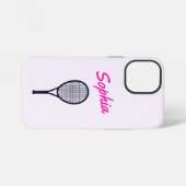 Tennis Player Gift Girls Individuelle Name Pink Bl iPhone Hülle (Rückseite (Horizontal))