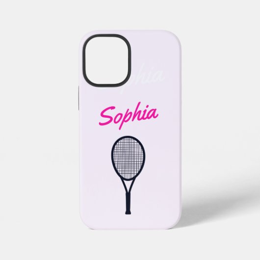 Tennis Player Gift Girls Individuelle Name Pink Bl iPhone Hülle (Rückseite)