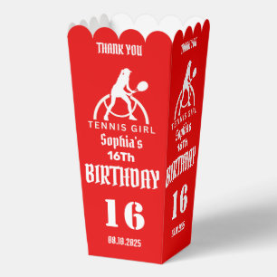 Tennis Player Girl, Birthday Girl Fevor Box Geschenkschachtel