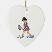 Tennis Player Girl - Medium Keramikornament (Rechts)