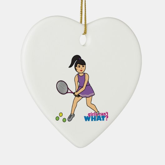 Tennis Player Girl - Medium Keramikornament (Rechts)