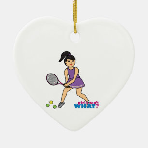 Tennis Player Girl - Medium Keramikornament