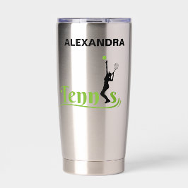 Tennis Player Girl, Tennis Girl Geburtstag Thermobecher