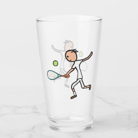 Tennis Player Glas (Rückseite)