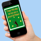 Tennis Player I Hope serviert dir einen tollen Geb Karte