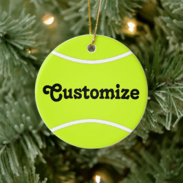 Tennis Player Individuelle Name/Text Weihnachtsdek Keramik Ornament
