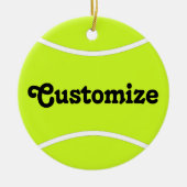 Tennis Player Individuelle Name/Text Weihnachtsdek Keramik Ornament (Vorne)