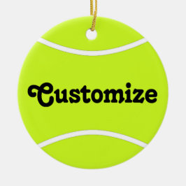 Tennis Player Individuelle Name/Text Weihnachtsdek Keramik Ornament