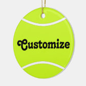 Tennis Player Individuelle Name/Text Weihnachtsdek Keramik Ornament (Links)