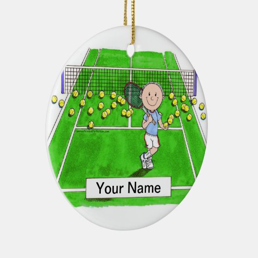 Tennis Player Keramik Ornament (Rechts)