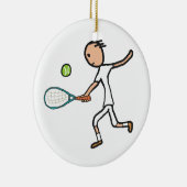 Tennis Player Keramik Ornament (Rechts)