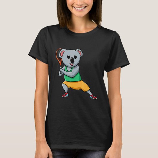 Tennis Player Koala Bear Tennis Coach Racket Game T-Shirt (Vorderseite)