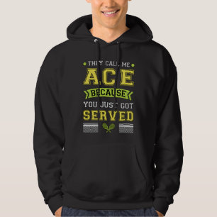 Tennis Player Match Racket Court Sportliches Sonne Hoodie