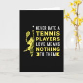 Tennis Player Match Racket Sportplatz Funny Gesche Karte (Gelbe Blume)