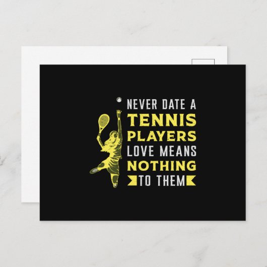 Tennis Player Match Racket Sportplatz Funny Gesche Postkarte (Vorne/Hinten)