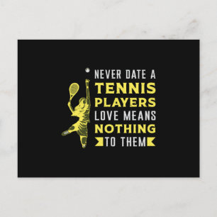 Tennis Player Match Racket Sportplatz Funny Gesche Postkarte