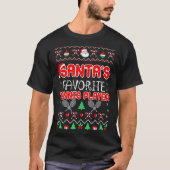 Tennis Player Music Christmas Ugly Sweater Geschen T-Shirt (Vorderseite)