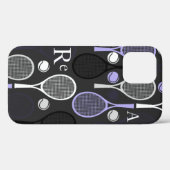 Tennis Player Name Briefe Personalisiert Sport Tea Case-Mate iPhone Hülle (Rückseite (Horizontal))