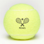 Tennis Player Name Monogram Personalisiert Tennisbälle<br><div class="desc">Tennis Player Name Monogram Personalisiert Tennis Balls.Modernes Logo-Icon-Design mit zwei Schlägern und einem Ball. Fügen Sie Ihren Namen hinzu,  um ein individuelles Design für sich selbst zu erstellen oder ein Geburtstagsgeschenk oder ein Weihnachtsgeschenk für jemanden,  den Sie Liebe.</div>