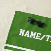Tennis Player Name Team Club Name Custom Color Strandtuch (Beispiel)