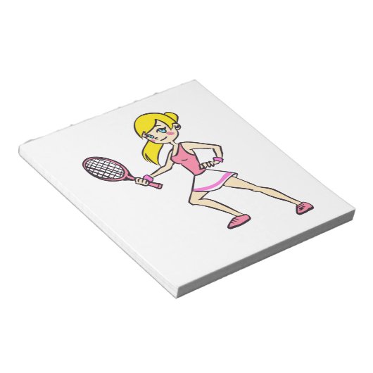 TENNIS PLAYER NOTIZBLOCK (angewinkelt)