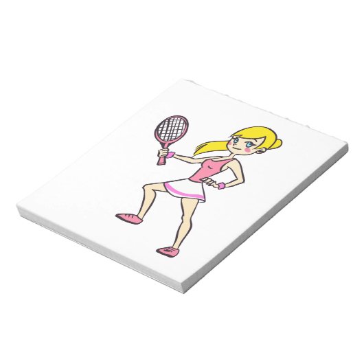 TENNIS PLAYER NOTIZBLOCK (Rotiert)