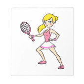 TENNIS PLAYER NOTIZBLOCK (Vorderseite)