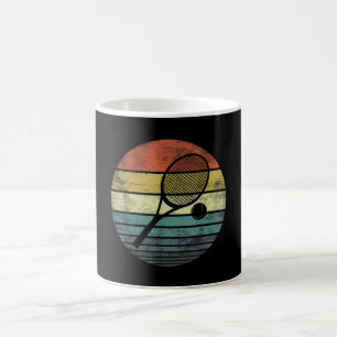 Tennis Player Retro Sonnenuntergang Racquet & Ball Kaffeetasse