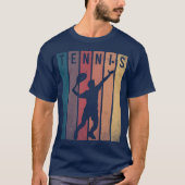 Tennis Player Retro Sunset T-Shirt (Vorderseite)