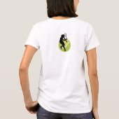 Tennis Player Silhouette and Ball Personalize T-Shirt (Rückseite)