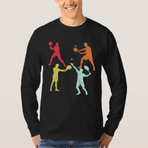 Tennis Player Silhouette Rackets Balls Cool Männer T-Shirt